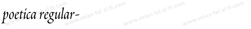 poetica regular字体转换